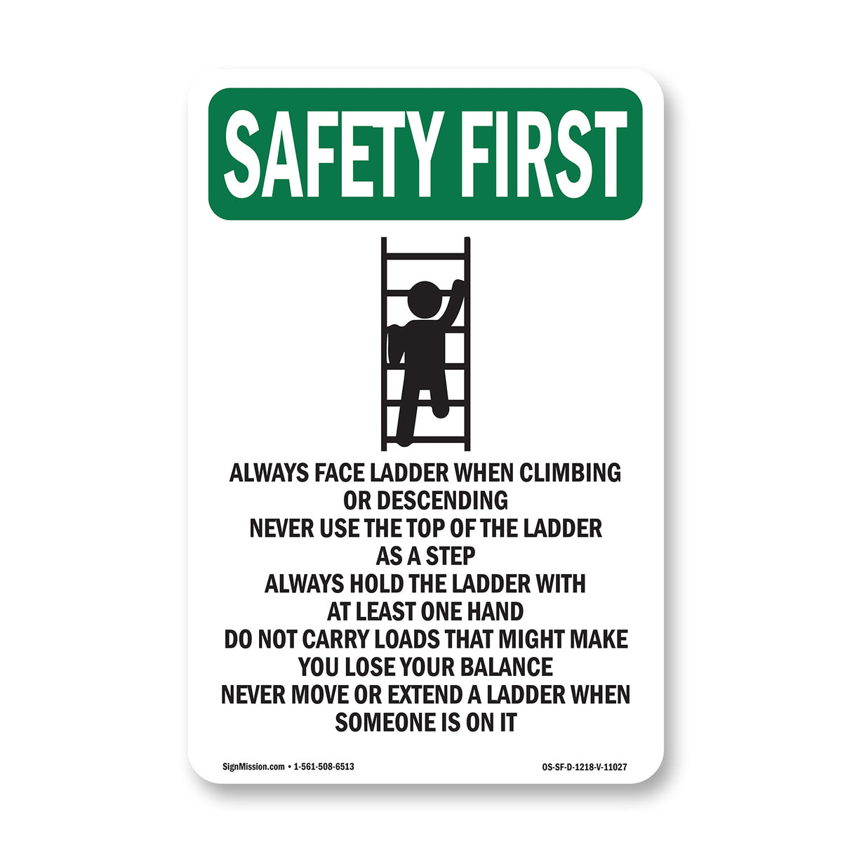 Always Face Ladder Safety Bilingual