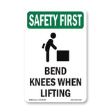 Bend Knees When Lifting Bilingual