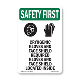 Cryogenic Gloves And Face Shield With Symbol
