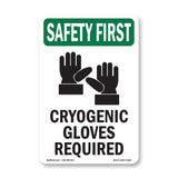 Cryogenic Gloves Required With Symbol