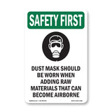 Dust Mask Should Be Worn When With Symbol