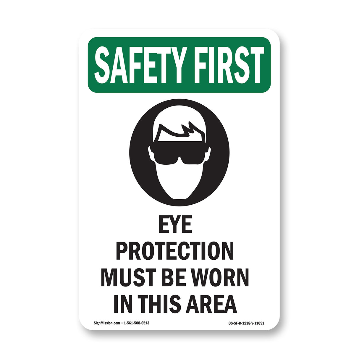 Eye Protection Must Be Worn With Symbol