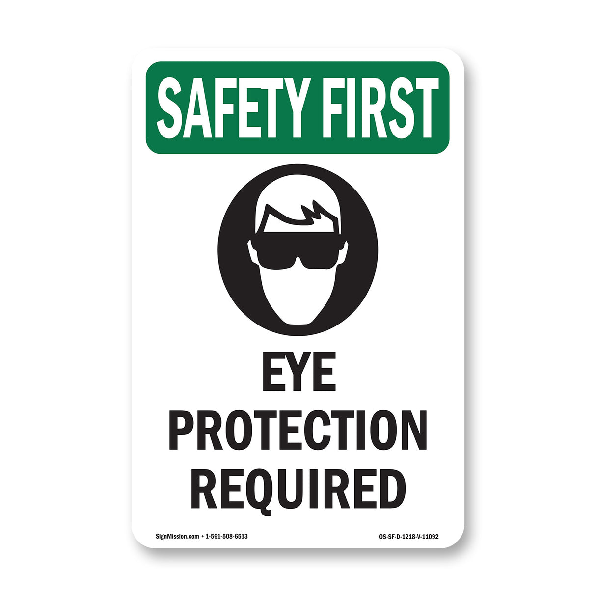 Eye Protection Required Bilingual
