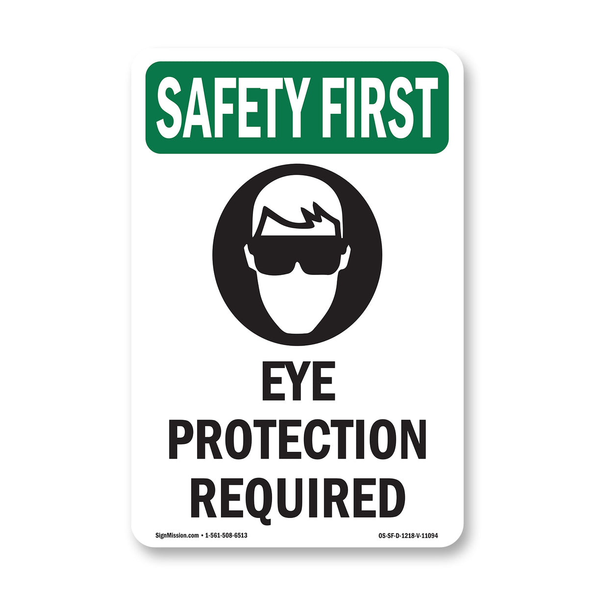 Eye Protection Required With Symbol