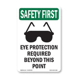 Eye Protection Required Beyond With Symbol