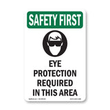 Eye Protection Required In This Area With Symbol