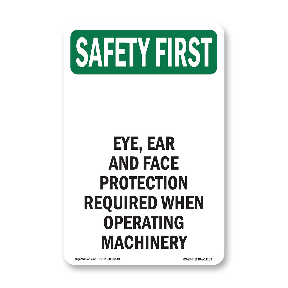 Eye, Ear And Face Protection With Symbol