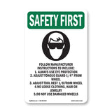 Follow Manufacturer Instructions With Symbol