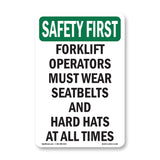 Forklift Operators Must Wear Seatbelts And