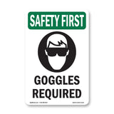 Goggles Required With Symbol