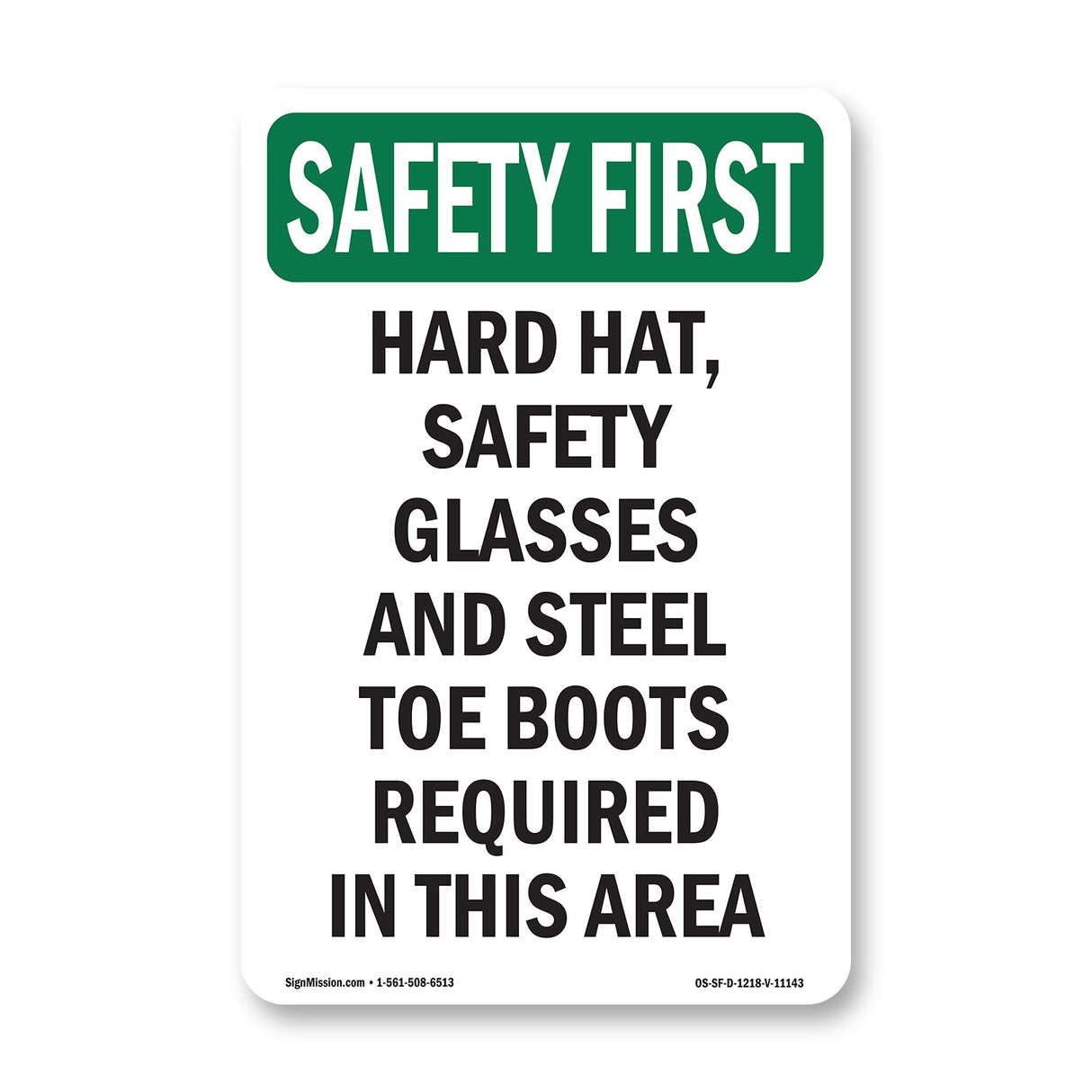 Hard Hat, Safety Glasses And Steel Toe Boots