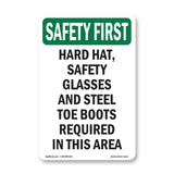 Hard Hat, Safety Glasses And Steel Toe Boots