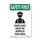 Hard Hats Must Be Worn In This Area With Symbol