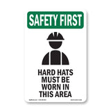Hard Hats Must Be Worn In This Area With Symbol