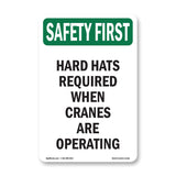 Hard Hats Required When Cranes Are Operating