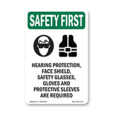 Hearing Protection, Face Shield, With Symbol