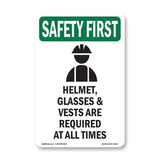 Helmet, Glasses & Vests Are With Symbol