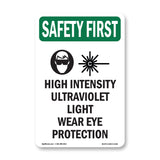 High Intensity Ultraviolet Light With Symbol