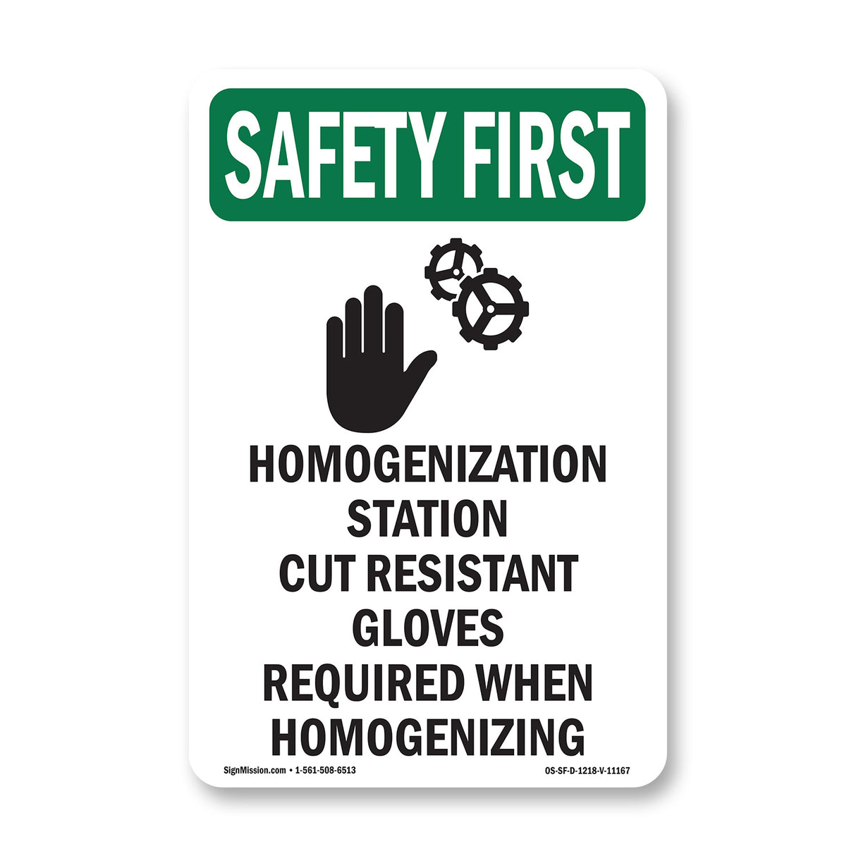 Homogenization Station Cut Resistant With Symbol