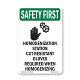 Homogenization Station Cut Resistant With Symbol