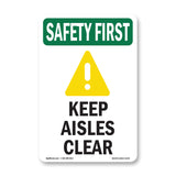 Keep Aisles Clear Bilingual