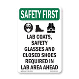 Lab Coats, Safety Glasses And With Symbol