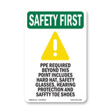 PPE Required Beyond This Point With Symbol