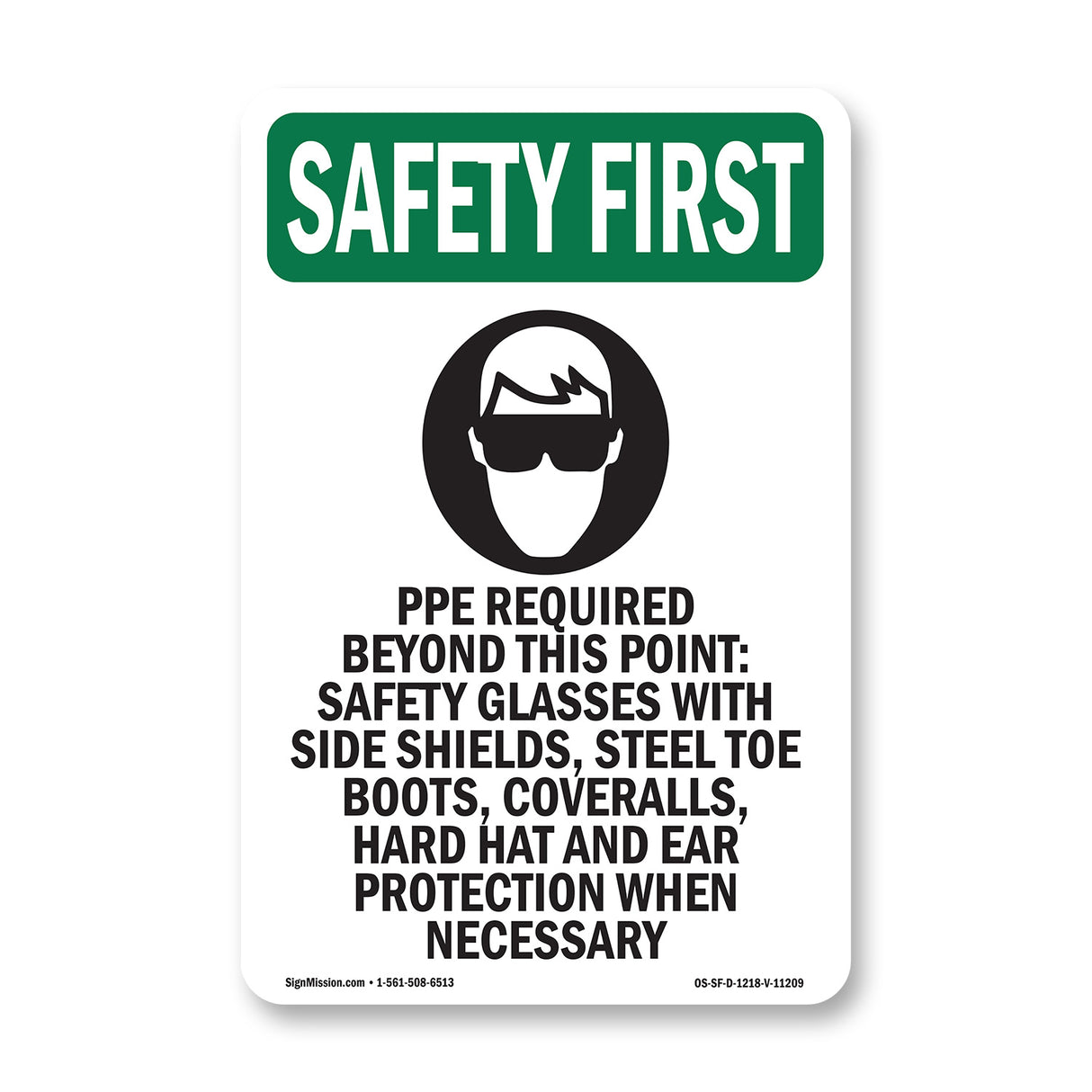 PPE Required Beyond This Point-With Symbol