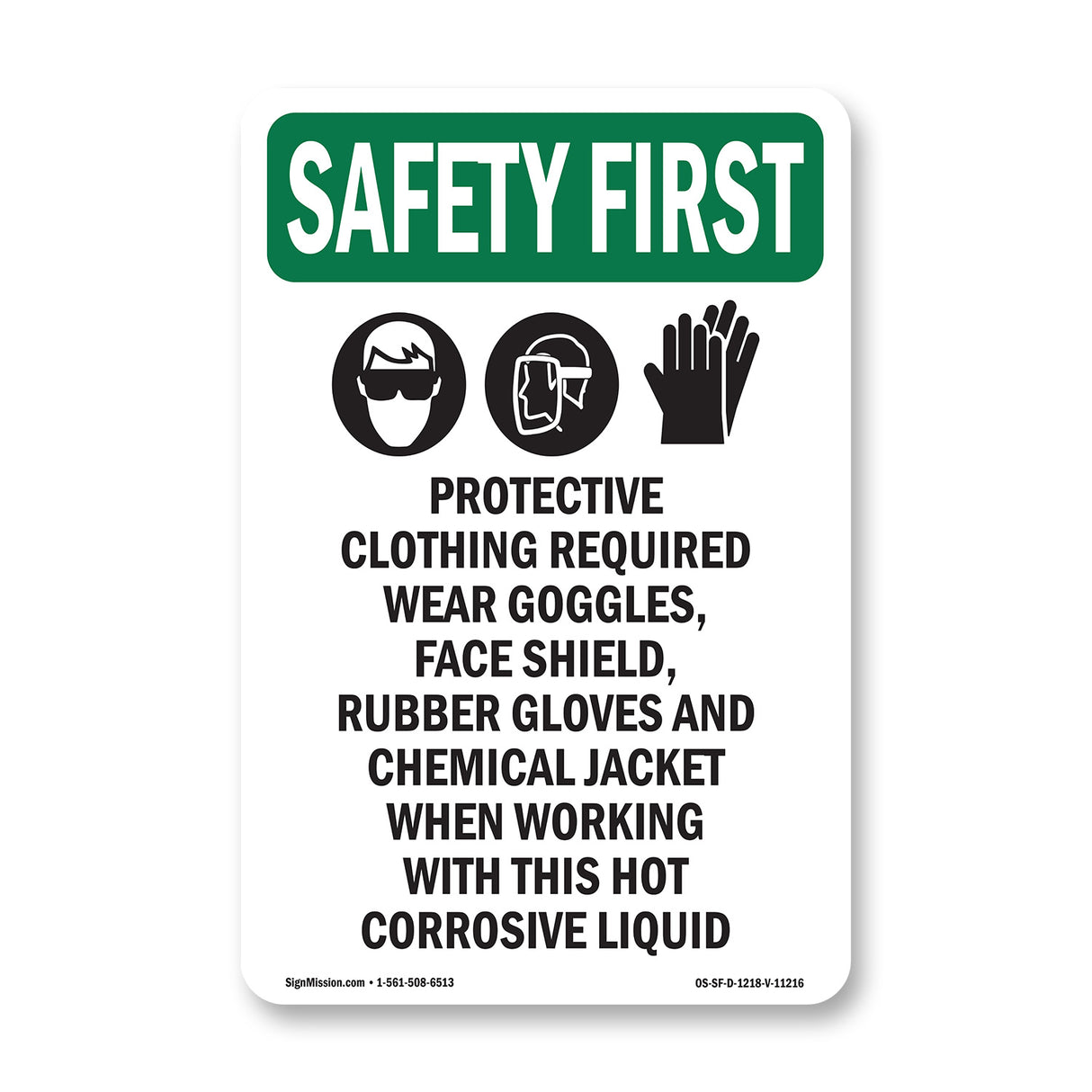 Protective Clothing Required With Symbol