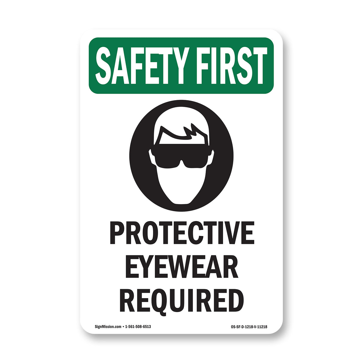 Protective Eyewear Required With Symbol