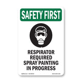 Respirator Required Spray Painting With Symbol