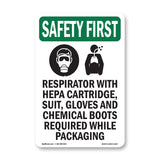 Respirator With Hepa Cartridge, With Symbol