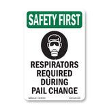 Respirators Required During With Symbol