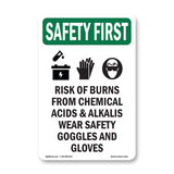 Risk Of Burns From Chemical With Symbol
