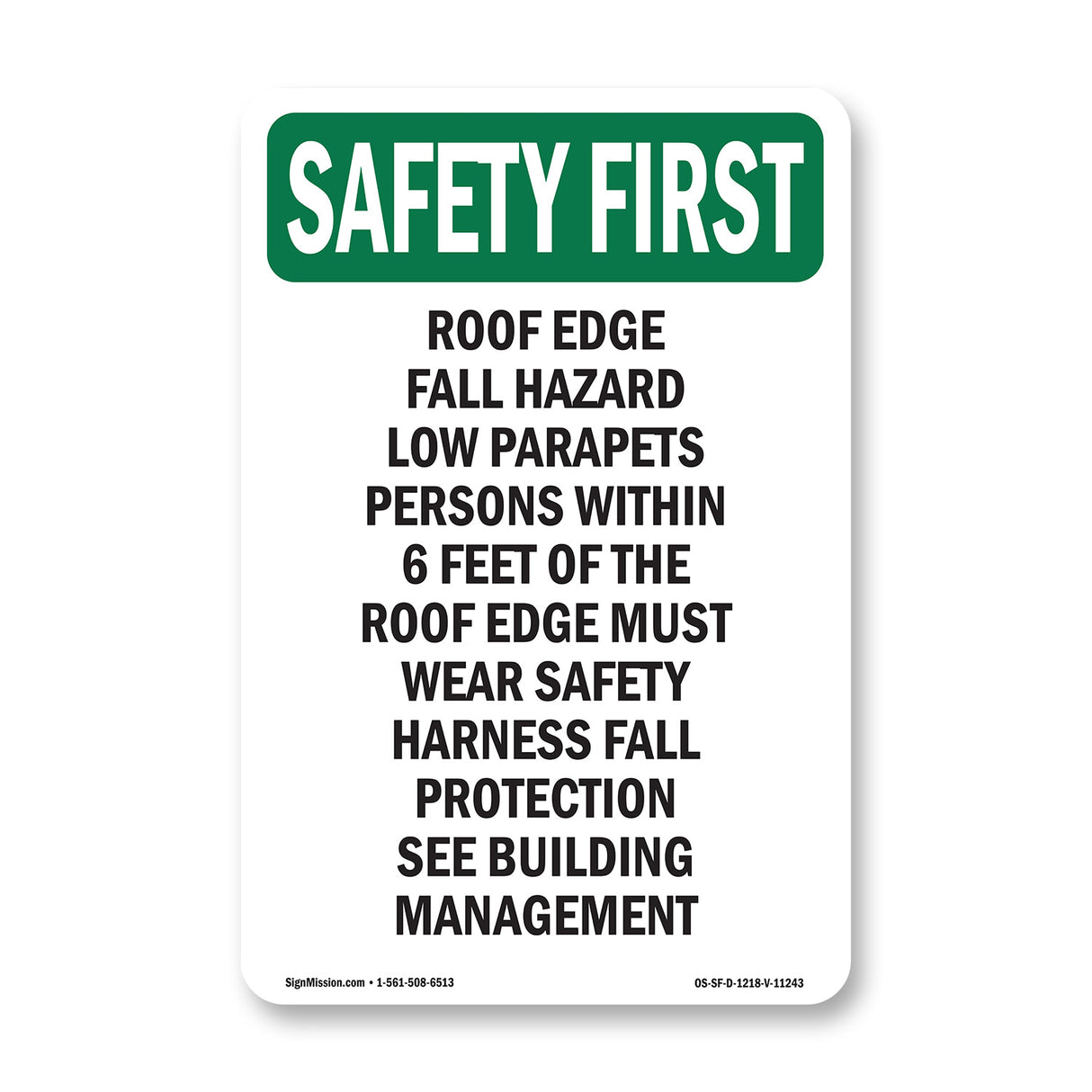 Roof Edge Fall Hazard Low Parapets