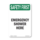 Emergency Shower Here