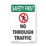 No Through Traffic With Symbol