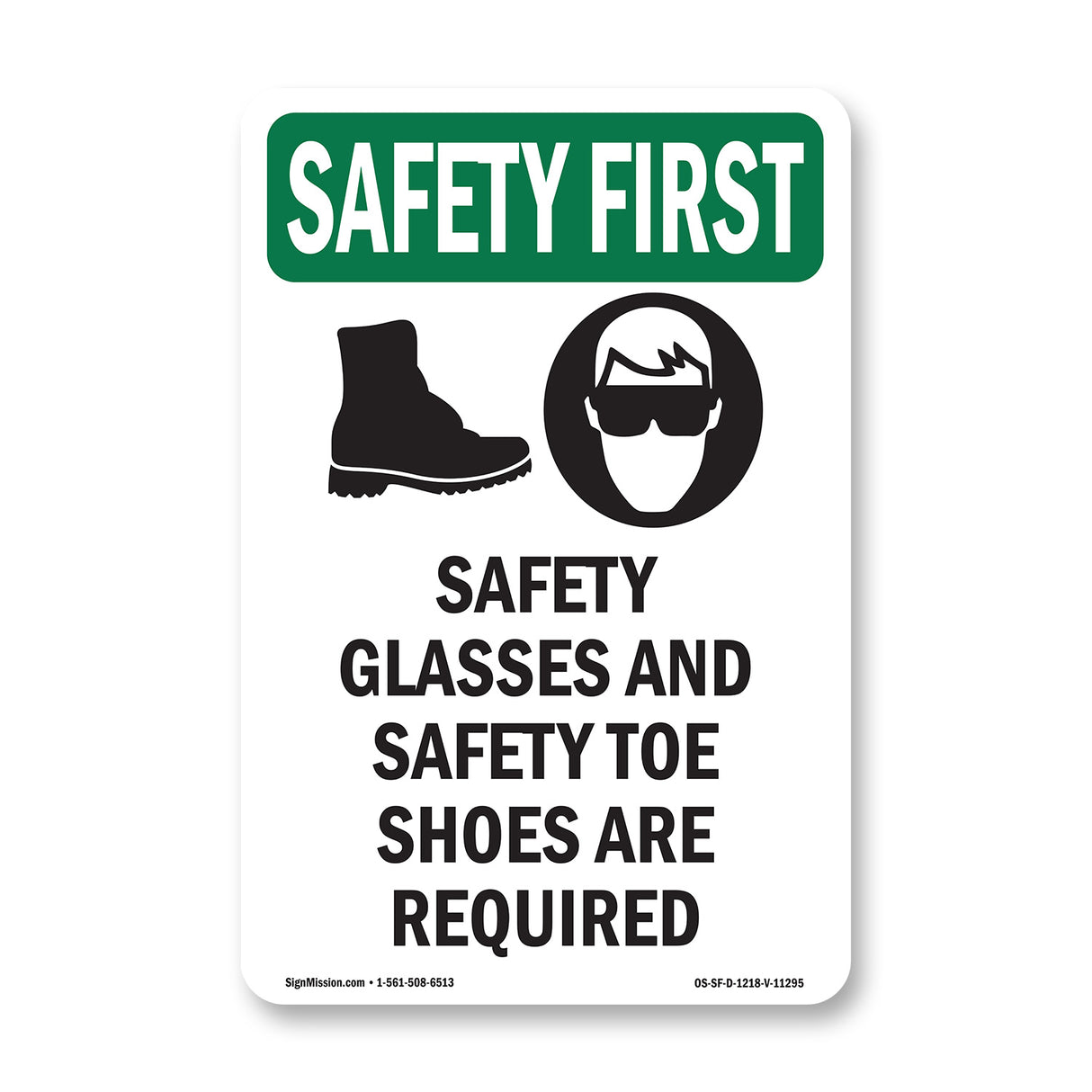 Safety Glasses And Safety Toe With Symbol