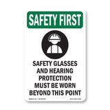Safety Glasses And Hearing Protection With Symbol