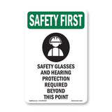 Safety Glasses And Hearing Protection With Symbol