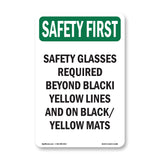 Safety Glasses Required Beyond Black-Yellow