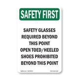 Safety Glasses Required Beyond This Point