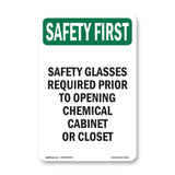 Safety Glasses Required Prior