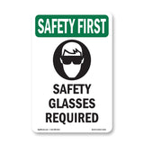 Safety Glasses Required With Symbol