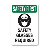 Safety Glasses Required With Symbol
