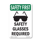 Safety Glasses Required With Symbol
