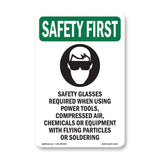 Safety Glasses Required When With Symbol