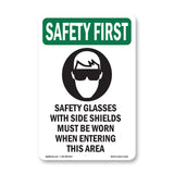 Safety Glasses With Side Shields With Symbol