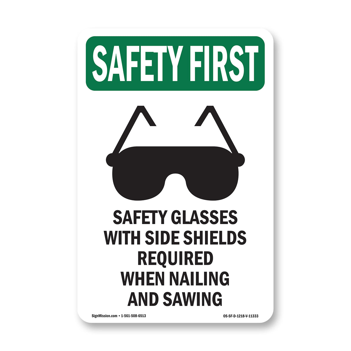 Safety Glasses With Side Shields With Symbol