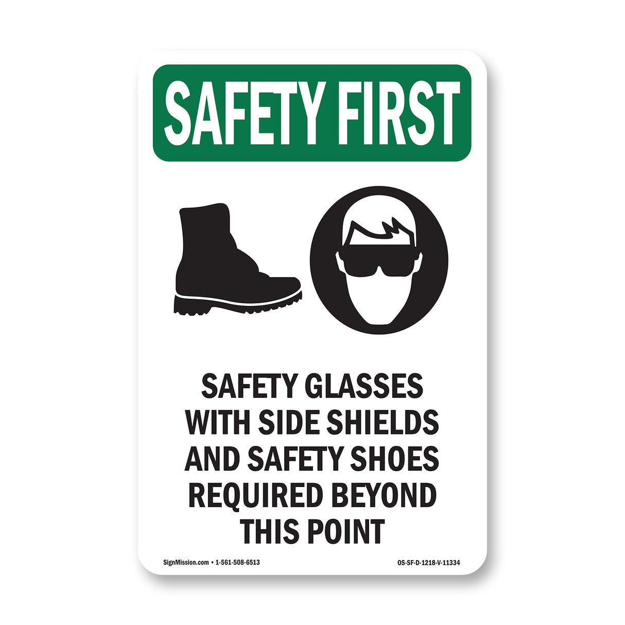 Safety Glasses With Side Shields With Symbol